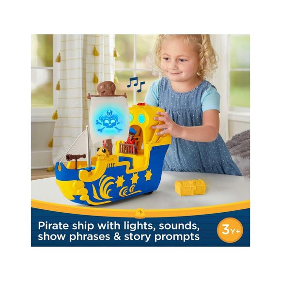 Fisher-Price Santiago of the Seas Toy Pirate Ship Lights & Sounds El Bravo - Picture 2 of 8